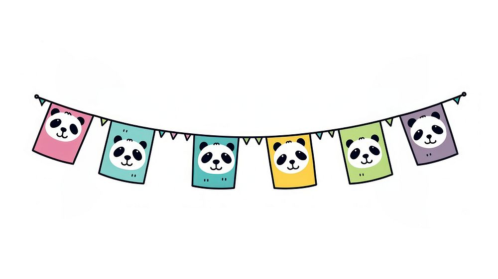 Cute panda flag string kangaroo sticker wallaby.