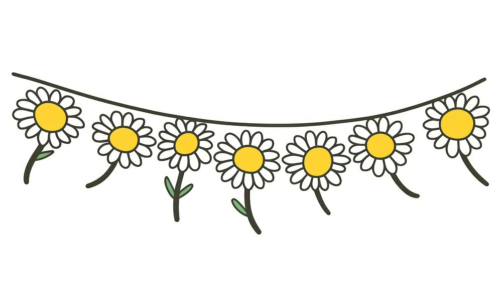Daisy flower flag string art accessories asteraceae.