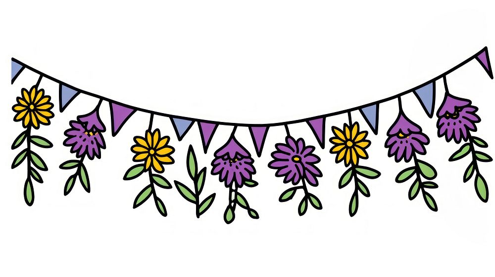 Purple flower traingle flag embroidery dynamite weaponry.