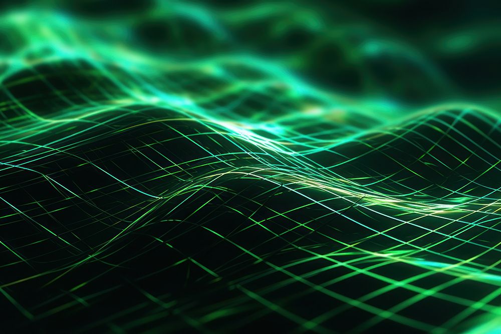 Futuristic abstract grid background green backgrounds pattern.