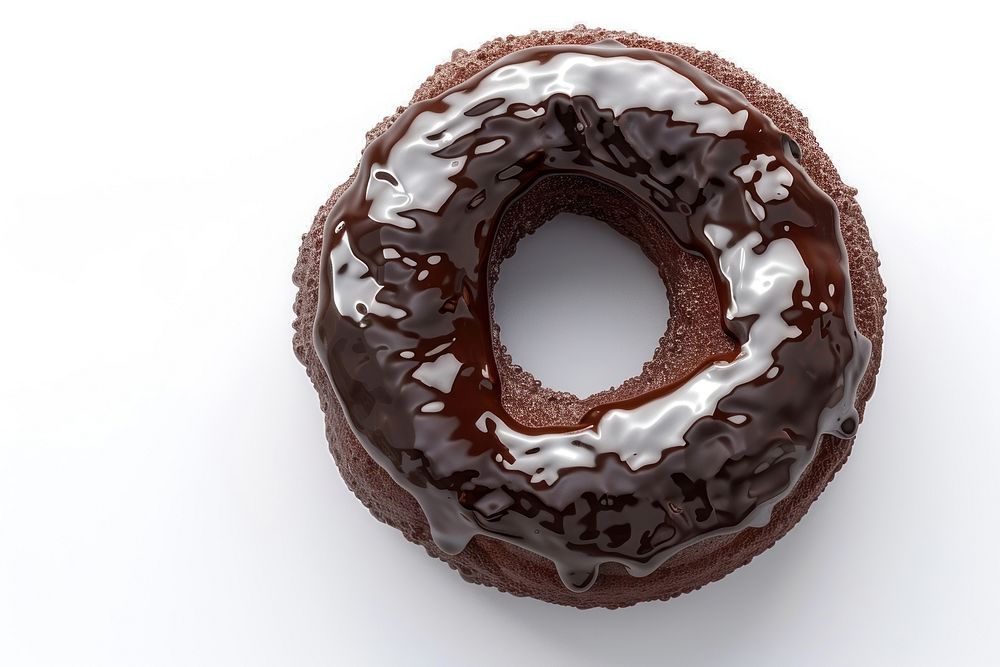 Chocolate donut confectionery sweets plate.