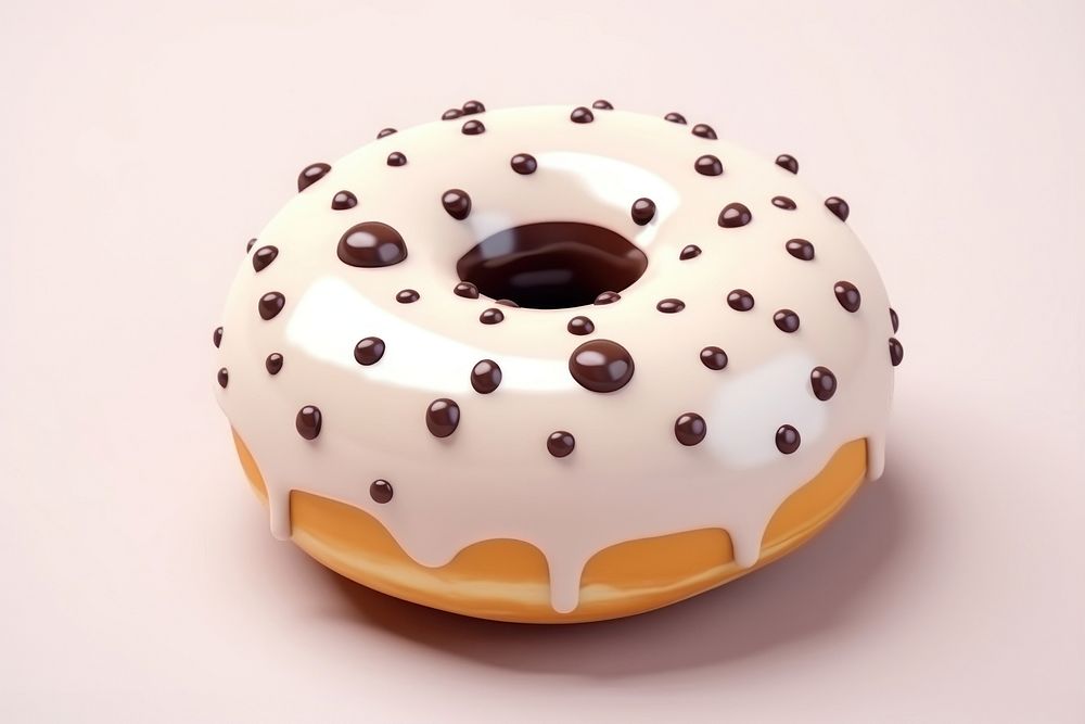 A cookie and cream donut confectionery dessert sweets.