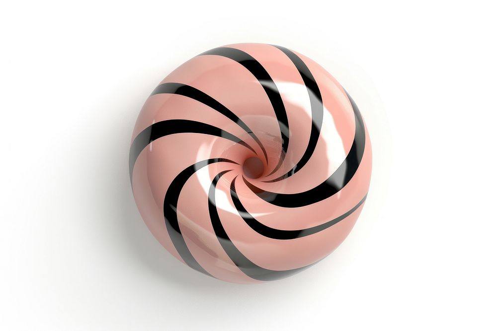 White chocolate donut confectionery football spiral.