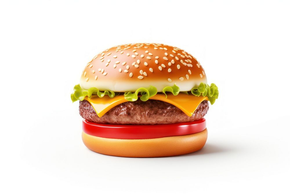 Burger burger food white background.