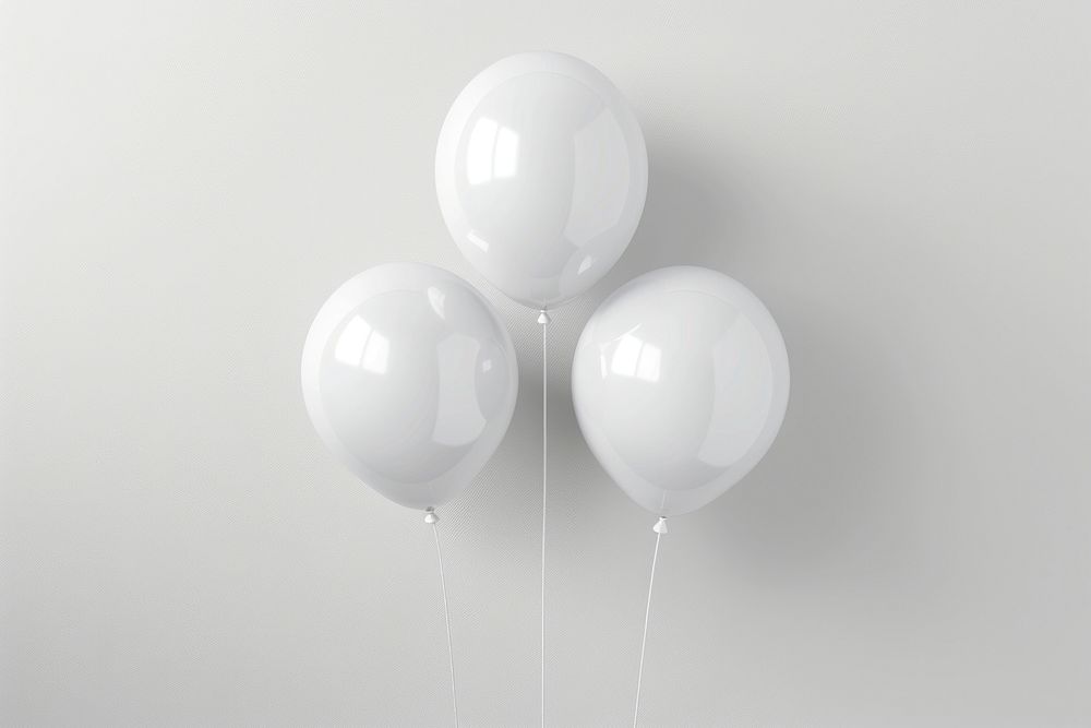 Blank plain white balloon mockup.