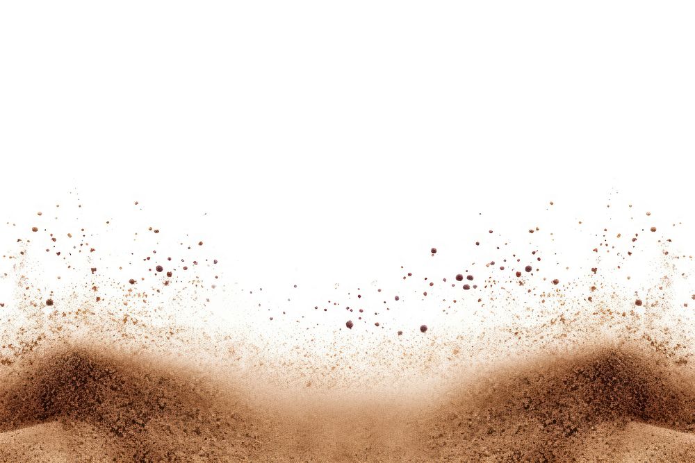 The sand scattering backgrounds soil white background.