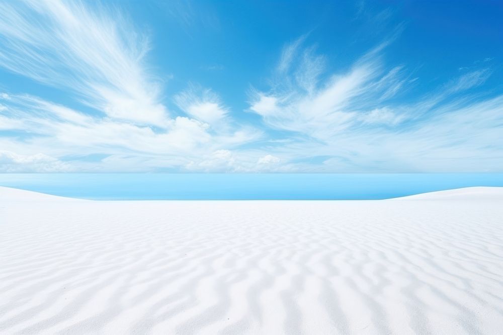 The white sand backgrounds landscape outdoors.