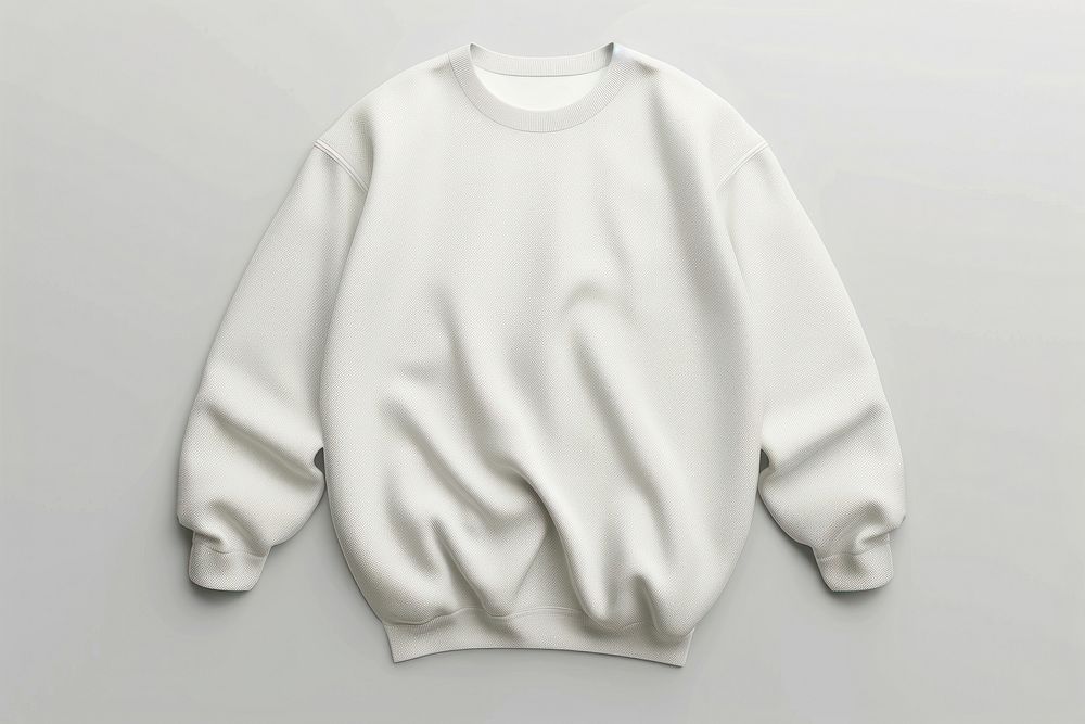 Blank plain whte sweater mockup sweatshirt clothing knitwear.