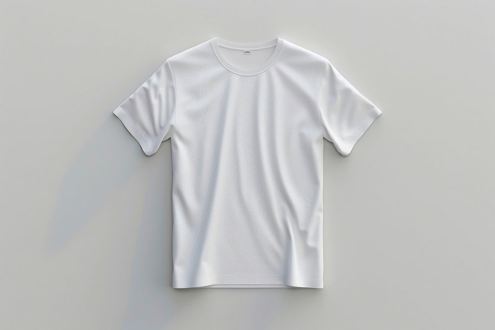 Blank plain whie T shirt mockup undershirt clothing apparel.