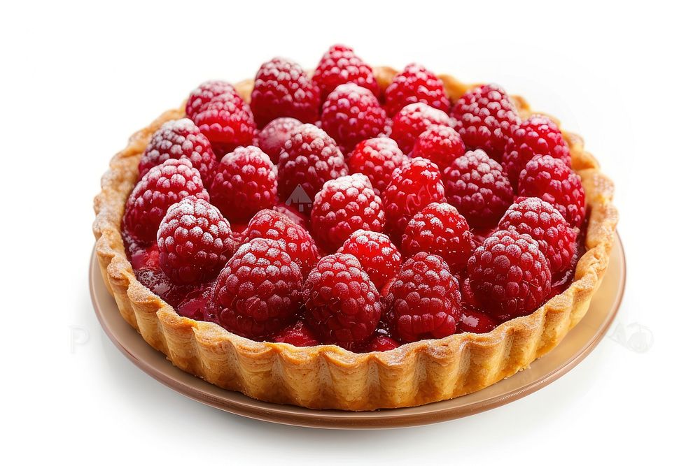 Raspberry tart produce dessert.