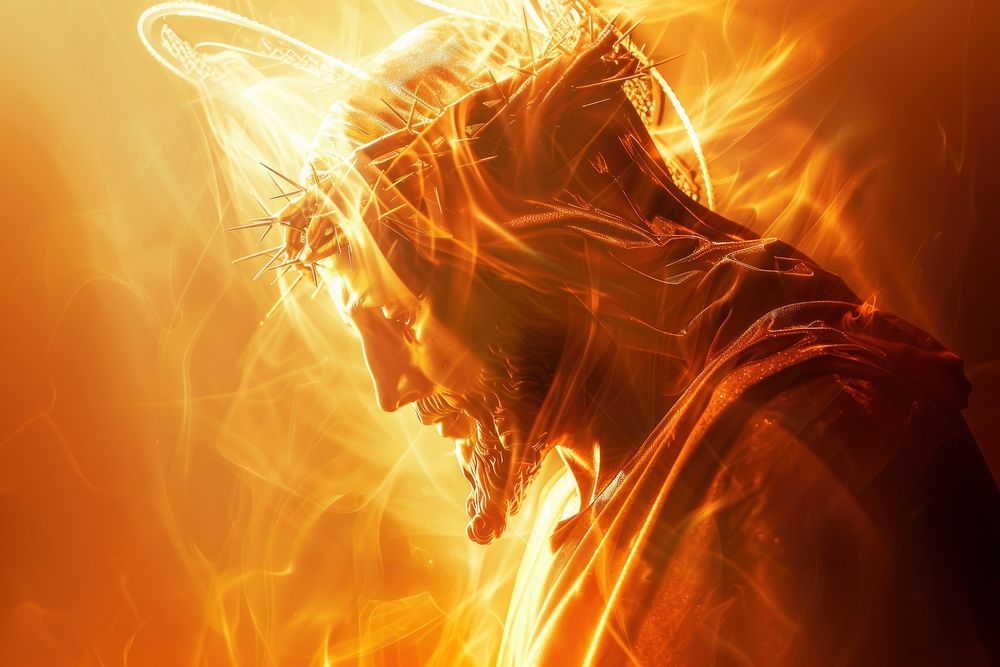 Jesus christ bonfire flame anime. | Free Photo - rawpixel