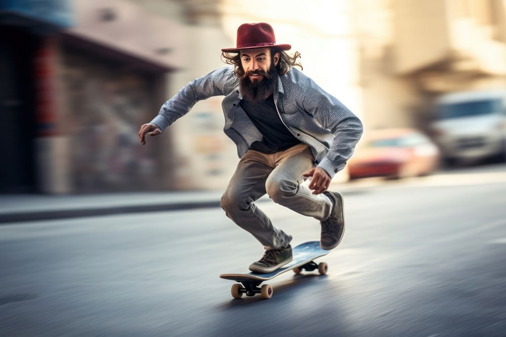 Riding a skateboard footwear hipster street.