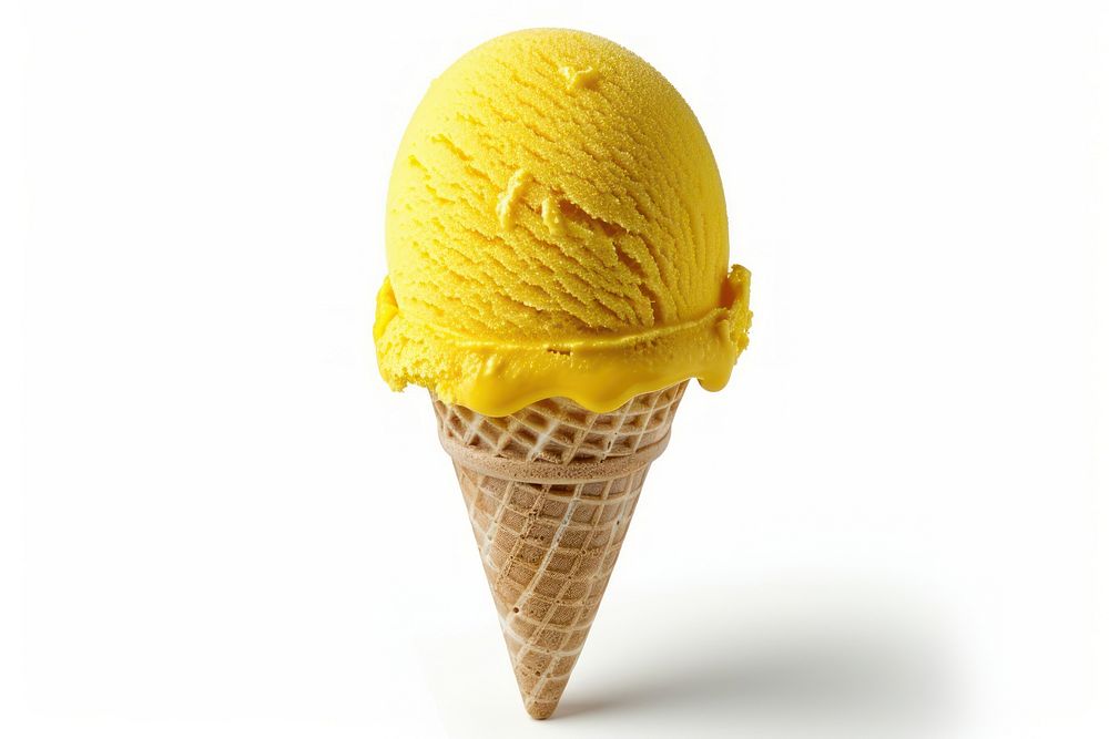 Yellow Ice Cream cream ice cream dessert.