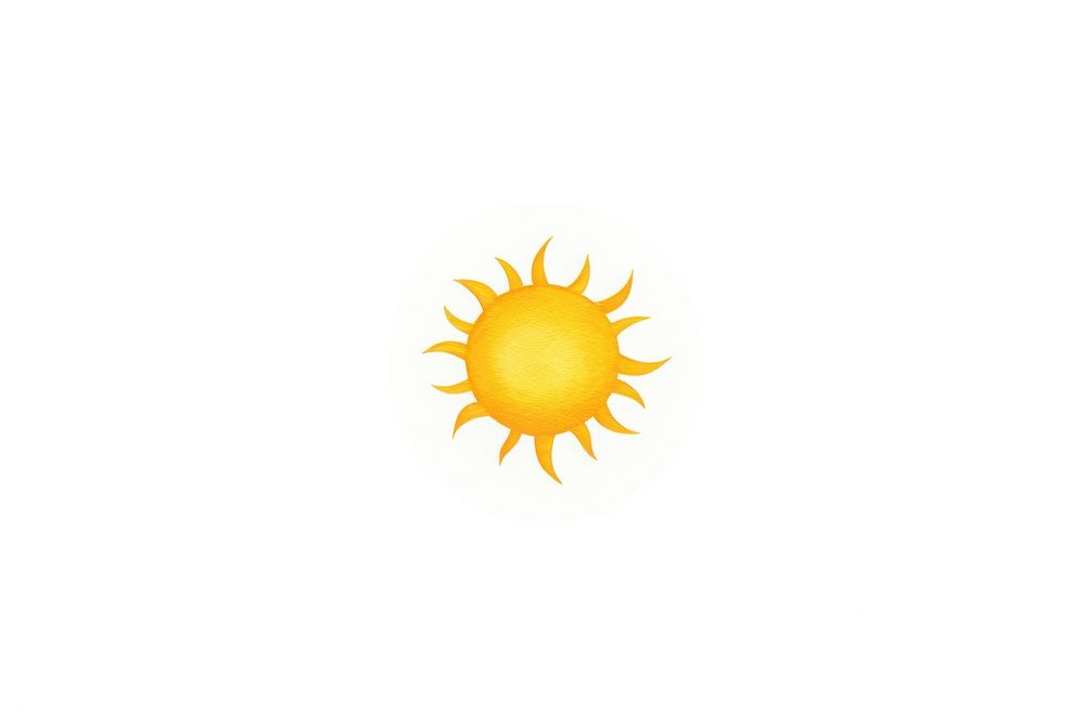 Sun logo sky white background.