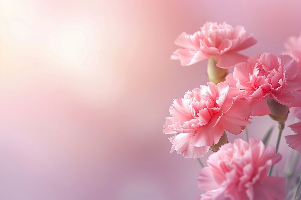 Pink carnation blossom flower plant.