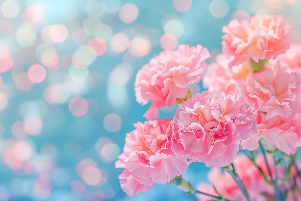 Pink carnation backgrounds outdoors blossom.