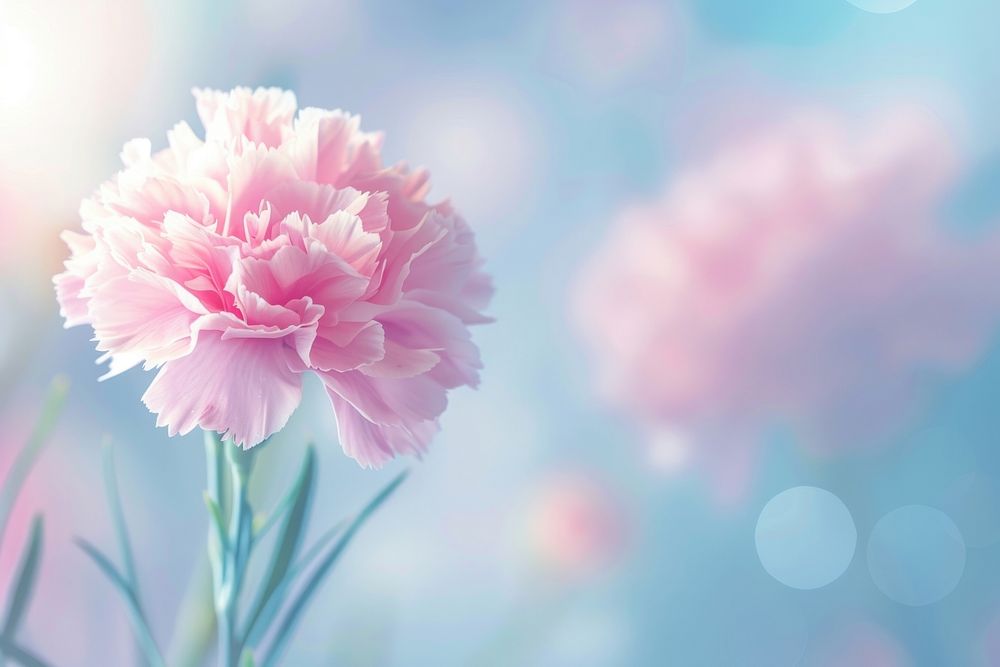 Pink carnation backgrounds blossom flower.