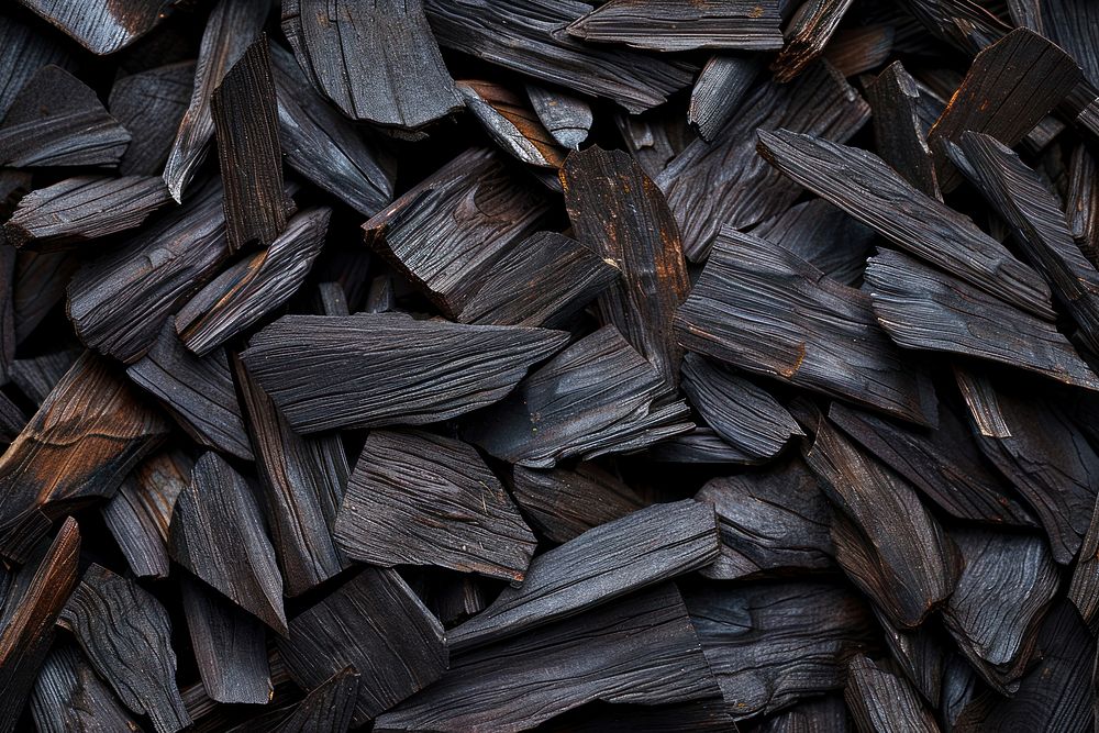 Dark Agarwood thin Chips black backgrounds abundance.