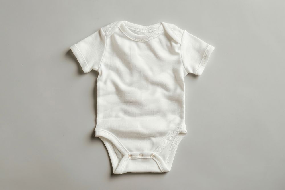Blank white baby clothes mockup undershirt clothing apparel.