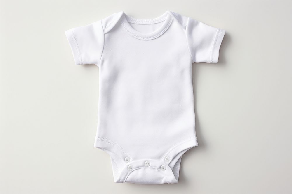 Blank white baby clothes mockup undershirt clothing apparel.