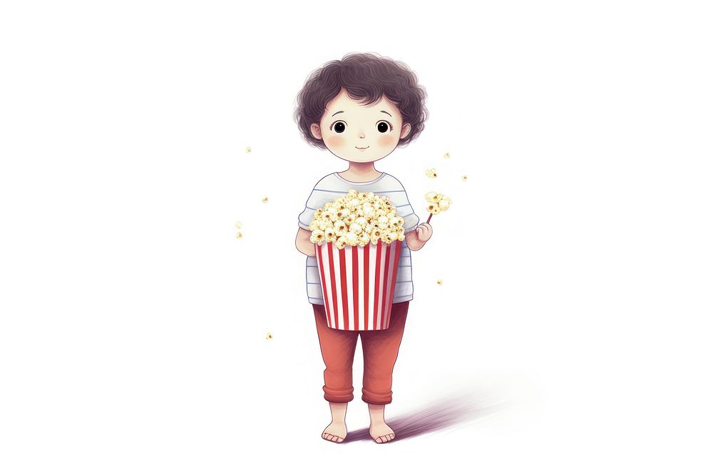 Person holding popcorn person human baby.
