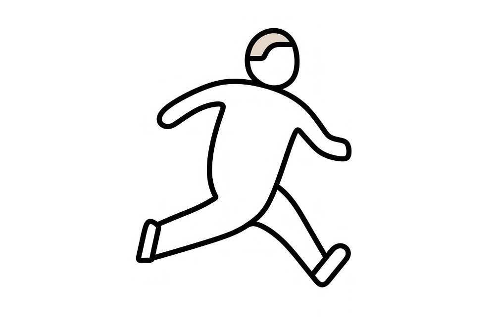 Person running person walking stencil.