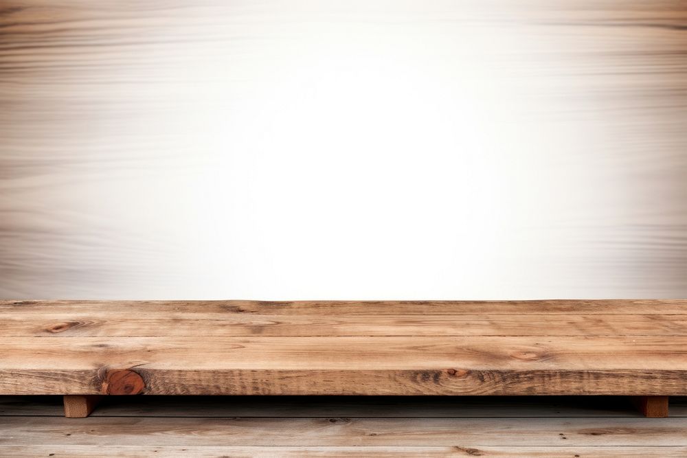 Empty wooden table furniture hardwood blackboard.
