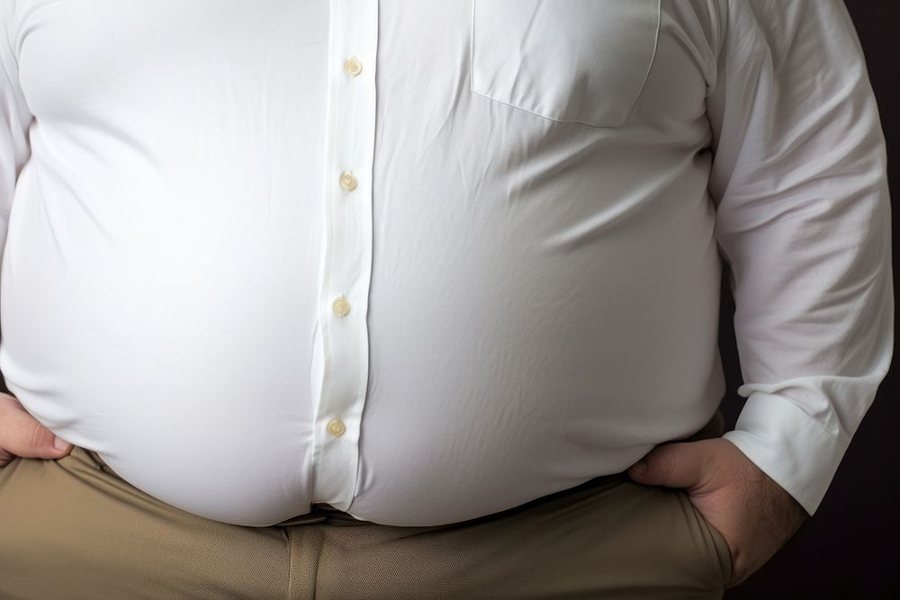 Fat man belly adult shirt anticipation.