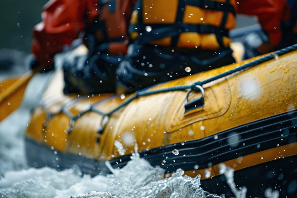 Rafting rescue recreation lifejacket adventure.