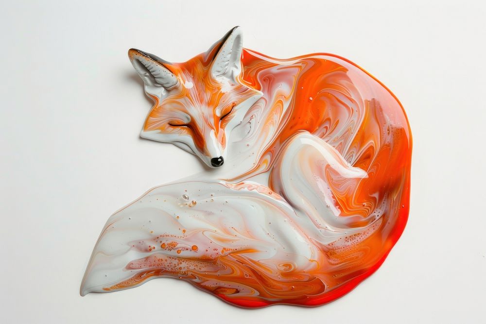 Acrylic pouring fox accessories accessory wildlife.