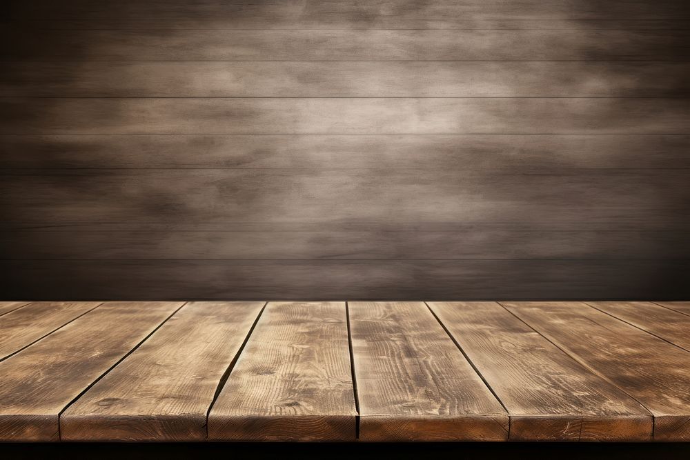 Empty wooden table backgrounds furniture hardwood.
