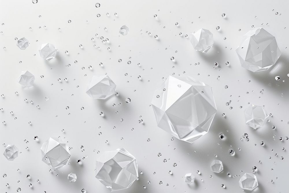 White gems geometric floating backgrounds jewelry accessories.