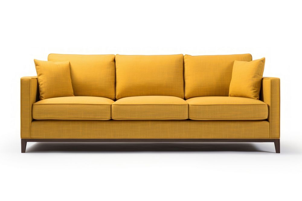 Gray Mid Back Linen Sofa cushion pillow furniture.