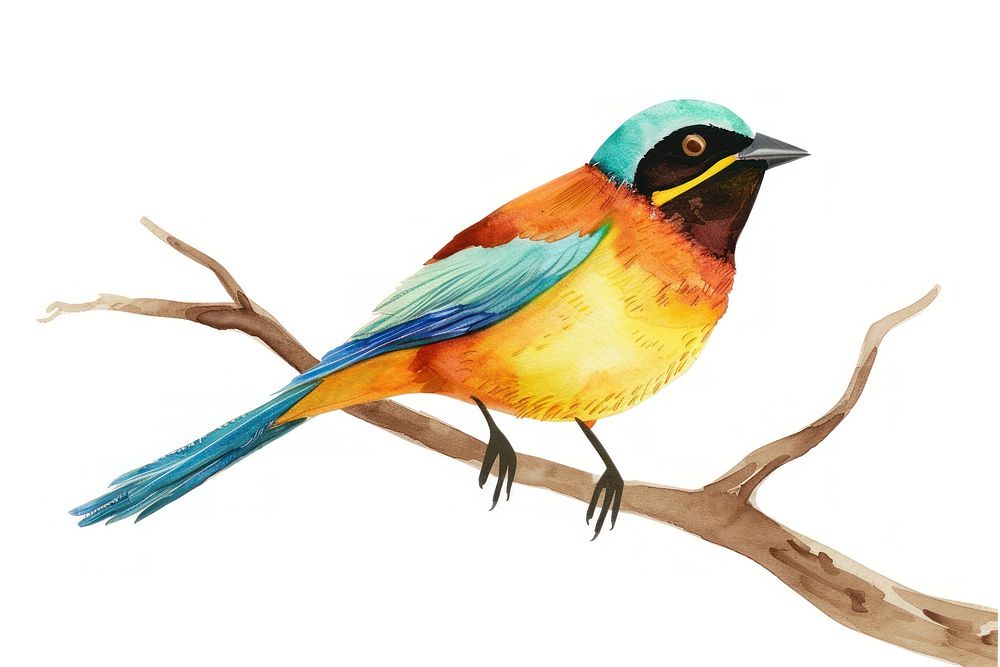 Colorfull Bird bird animal branch.