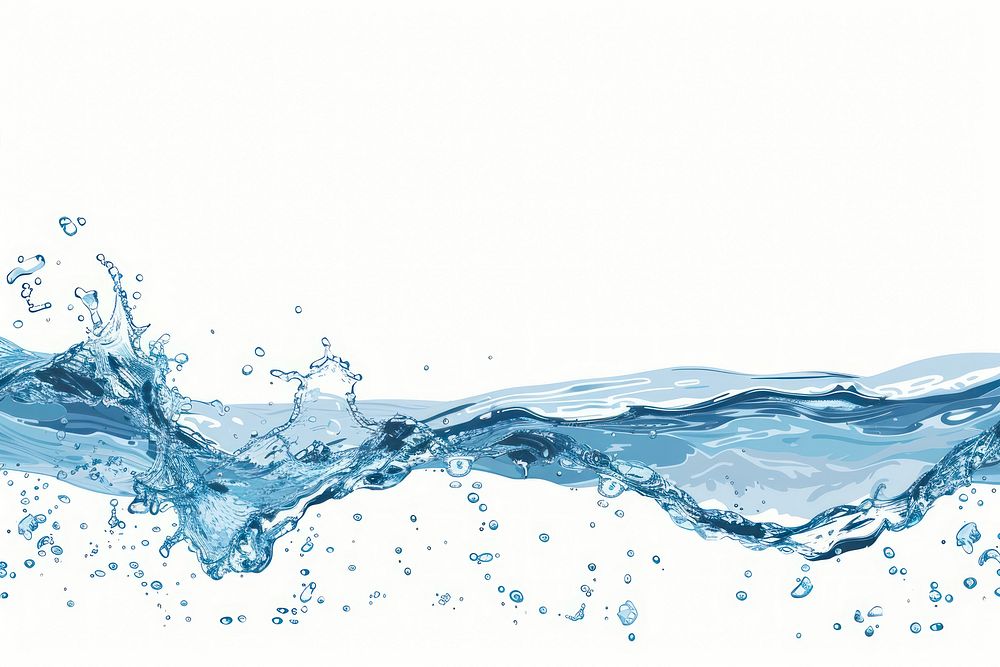 Water backgrounds line white background.
