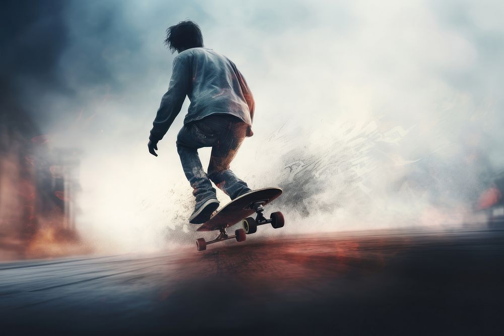 Man riding on skateboard footwear adult skateboarding.