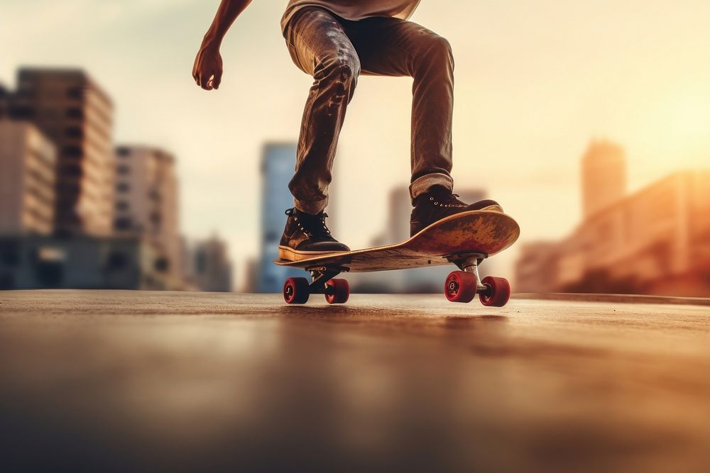 Skateboarding on the street skateboard skateboarding adult.