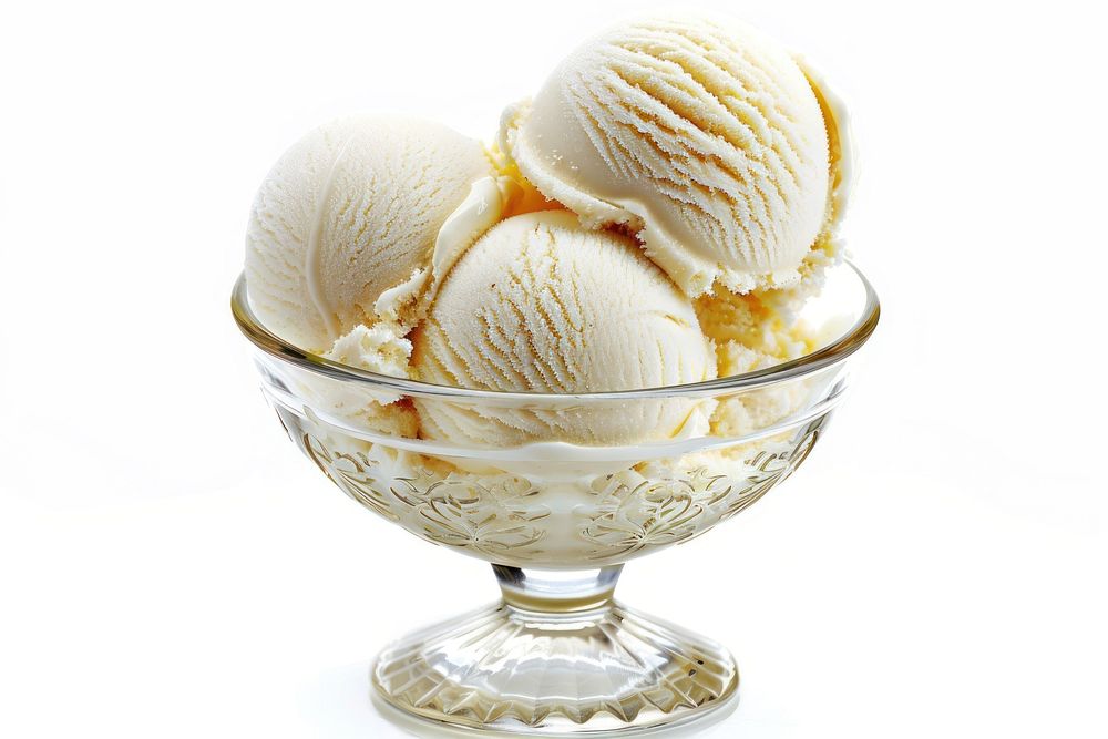 Vanilla ice cream scoops dessert vanilla food.
