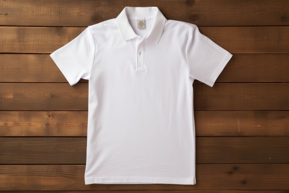 White polo shirt Mockup apparel clothing t-shirt.