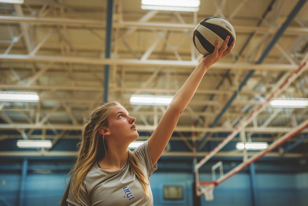 Volleyball player basketball sports girl.