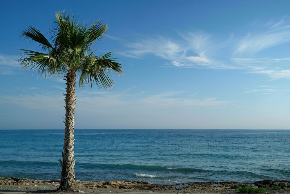 Palm tree sea palm tree arecaceae.