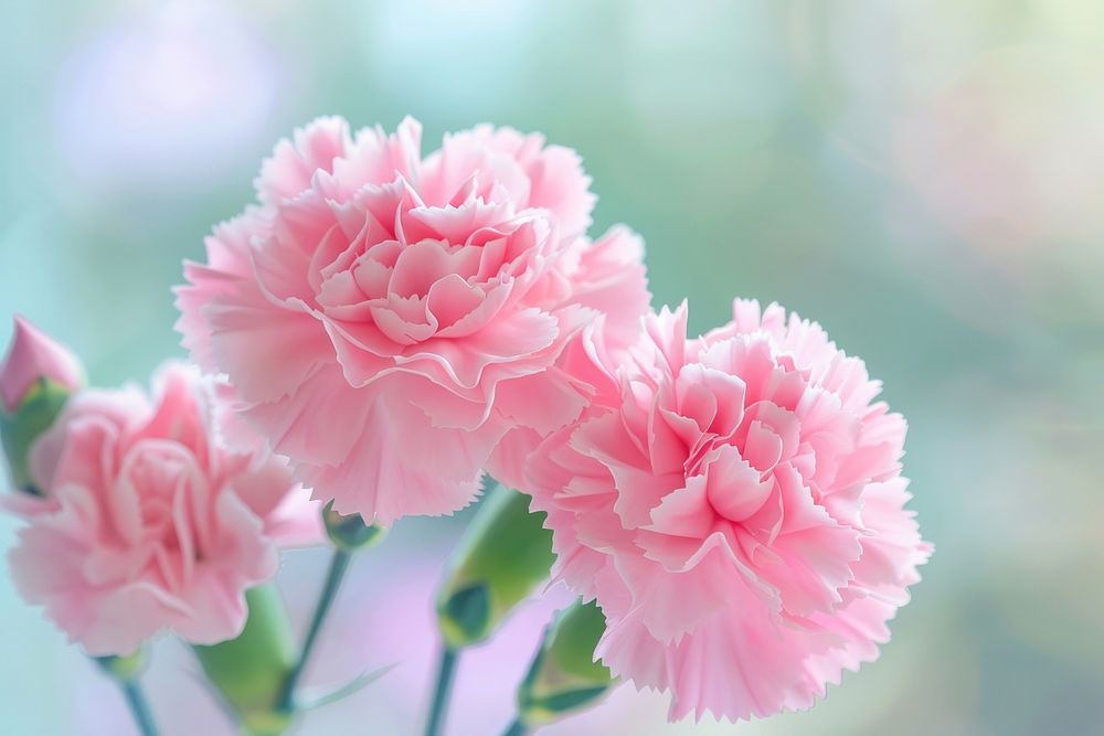 Pink carnation flower blossom plant rose.