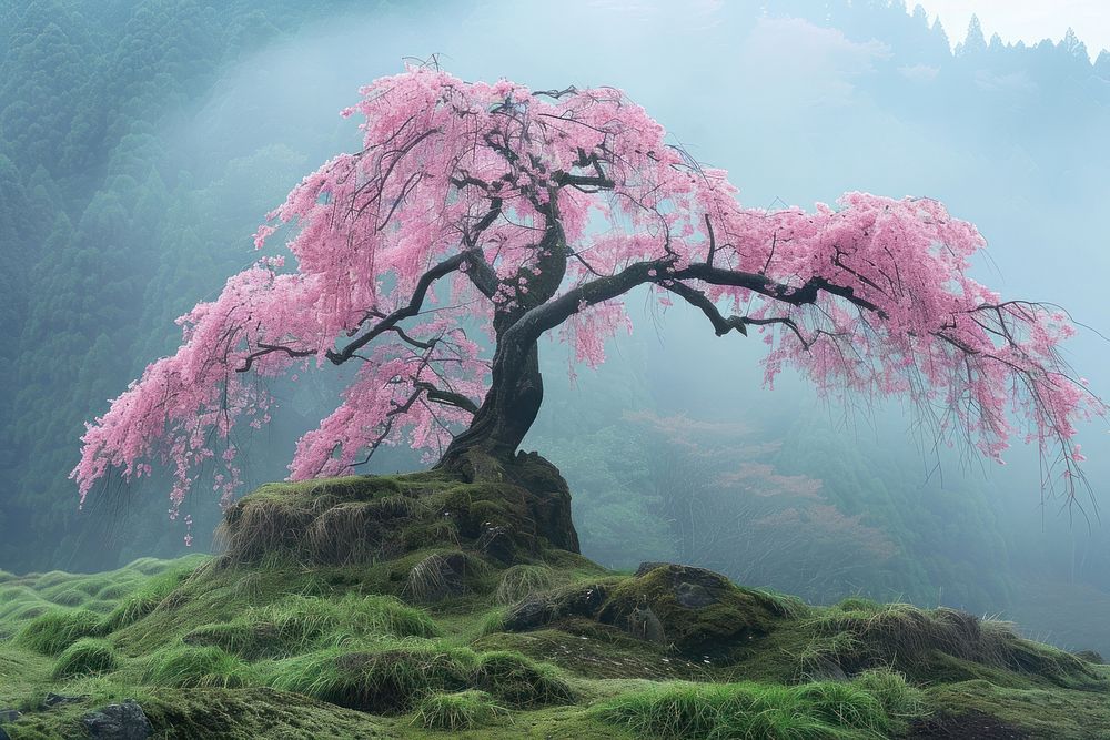 Sakura landscape vegetation outdoors.