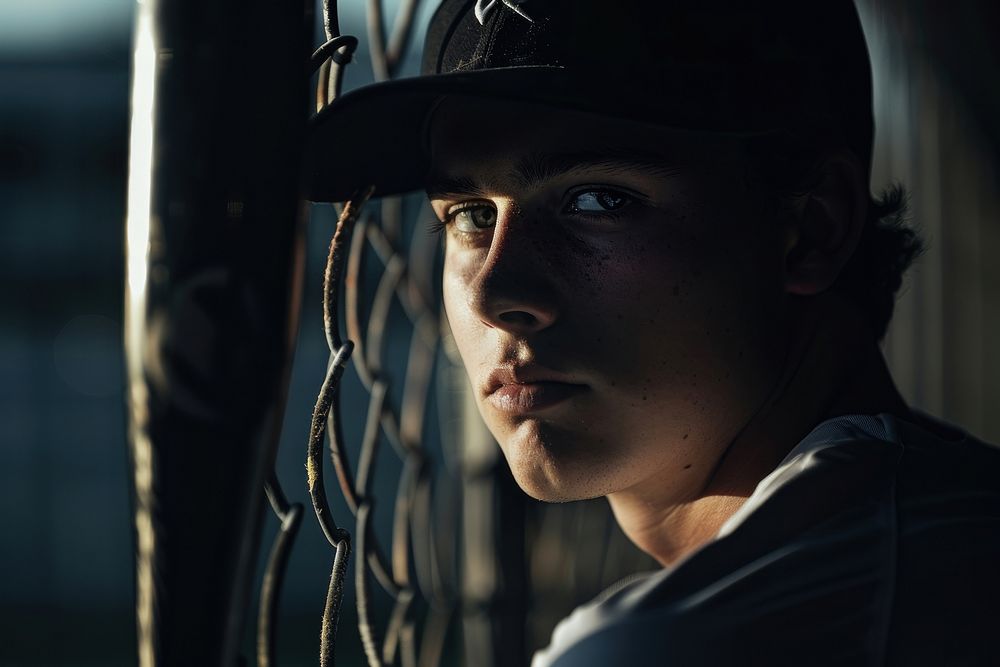 Baseball player photography portrait clothing.