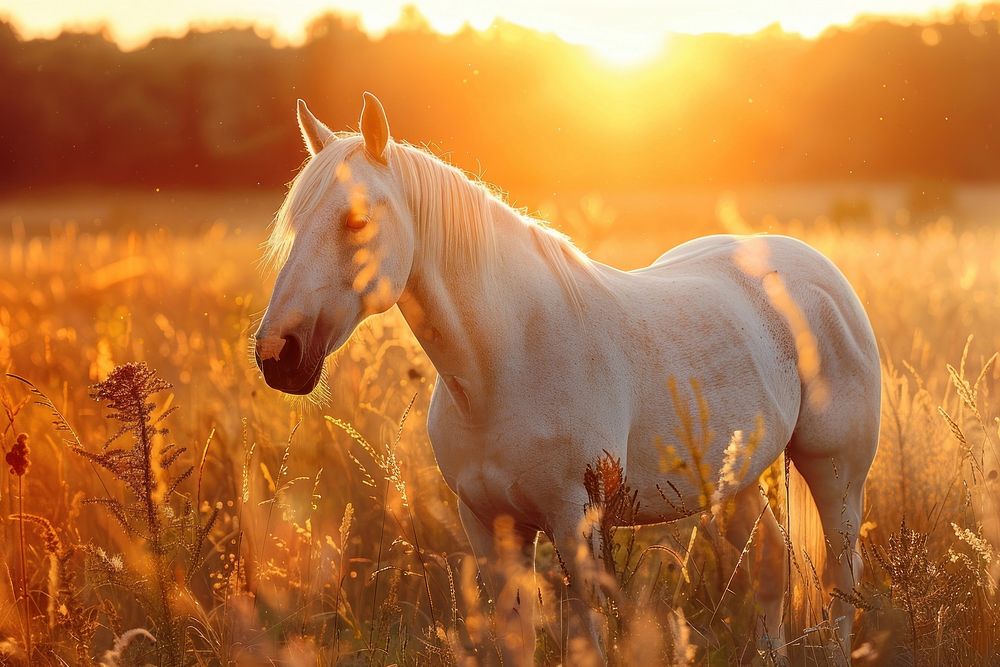 Horse sunlight outdoors nature.
