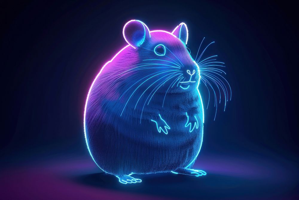 Hamster purple rat cartoon.