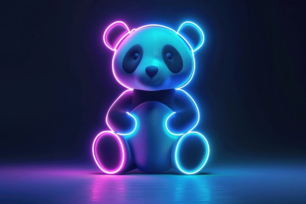 Panda light neon purple.