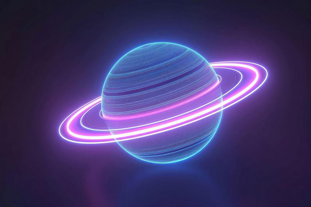 Saturn light astronomy purple.