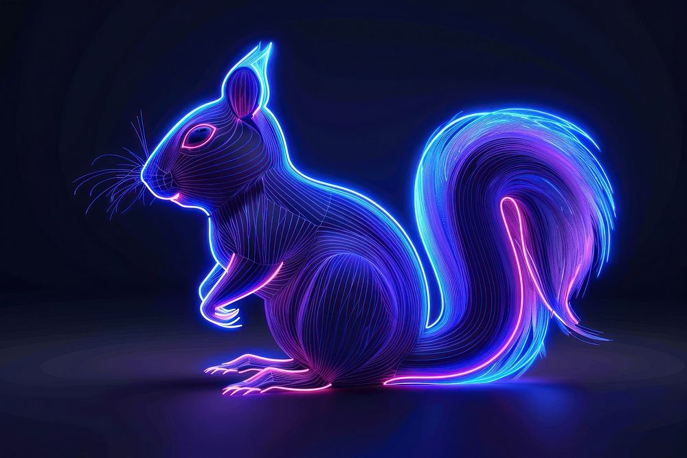 Squirrel purple light animal.