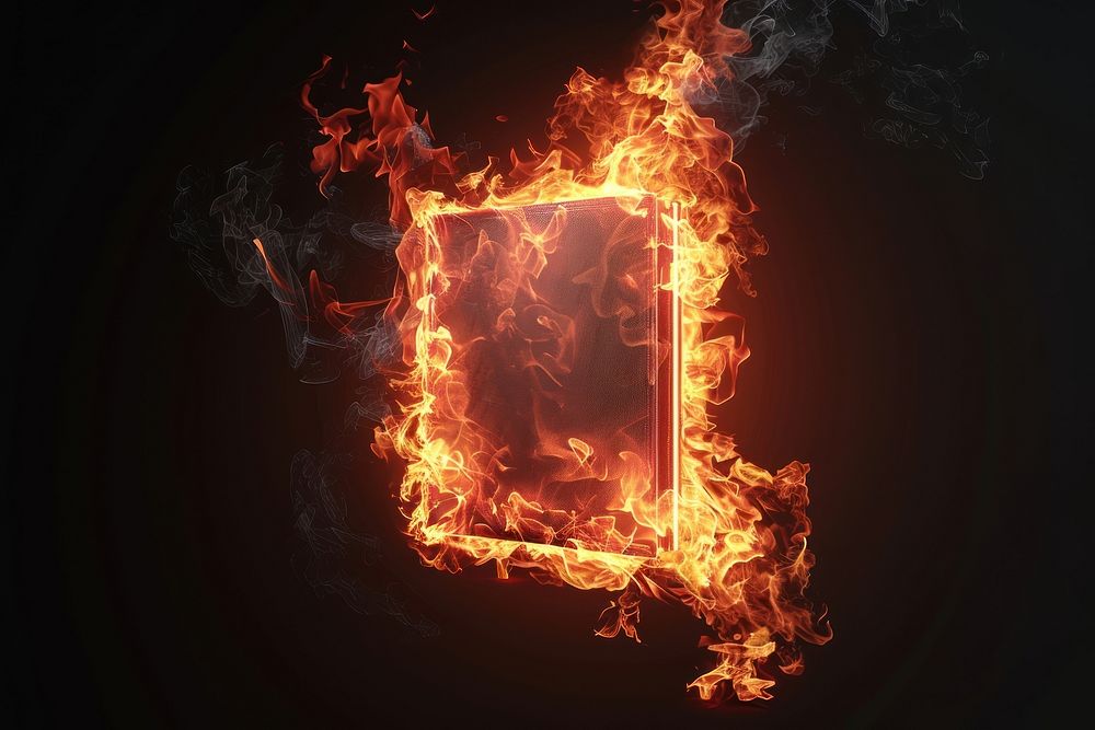 Notebook fire bonfire shape.